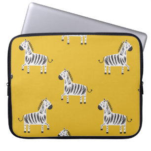 Schönes Kindernahtloses Muster mit Zebras Laptopschutzhülle