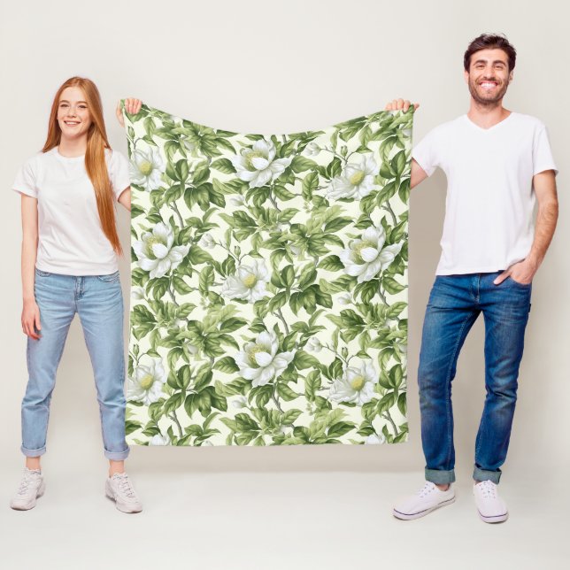 Schönes klassisches Blumenmuster Fleecedecke (Beispiel)