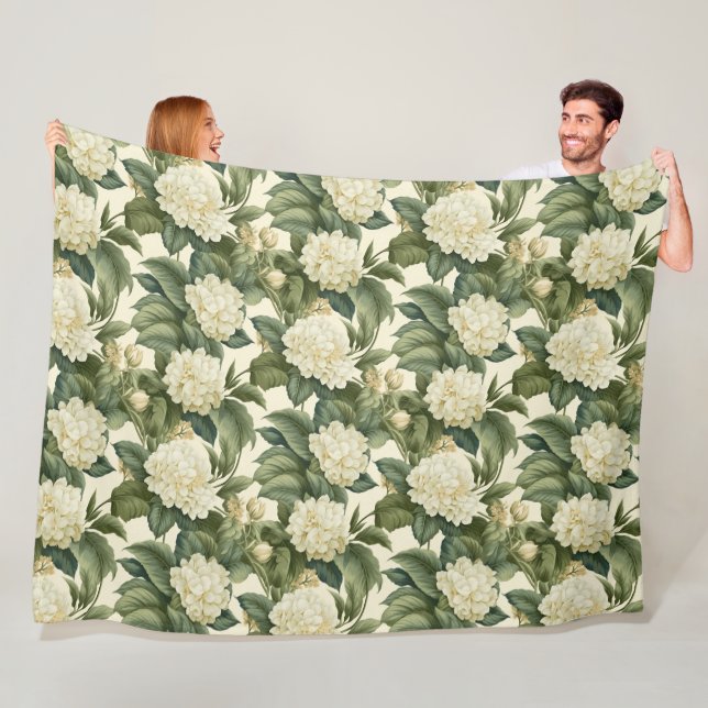 Schönes klassisches Blumenmuster Fleecedecke (Beispiel)