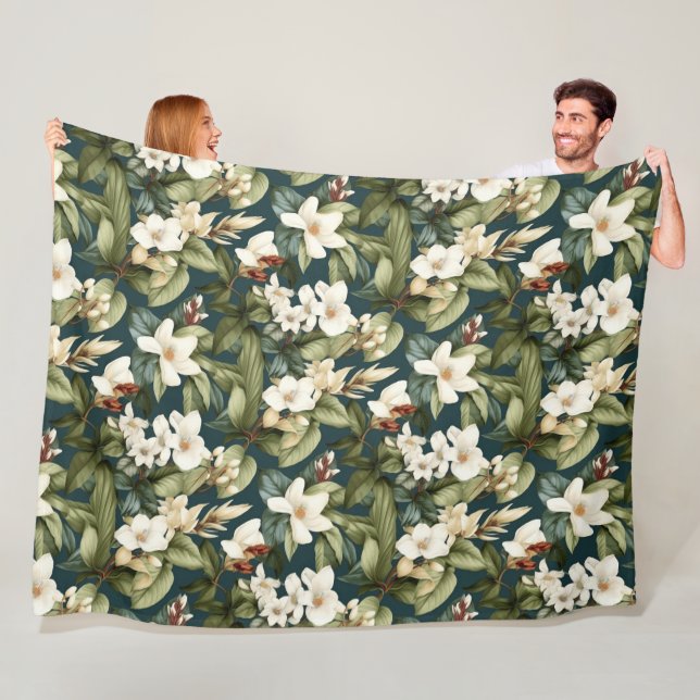 Schönes klassisches Blumenmuster Fleecedecke (Beispiel)
