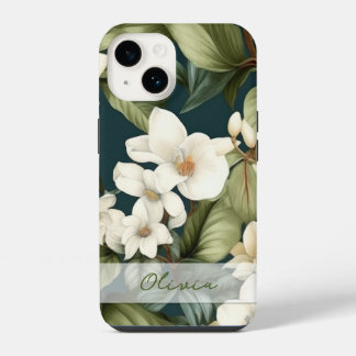 Schönes klassisches Blumenmuster iPhone 14 Hülle