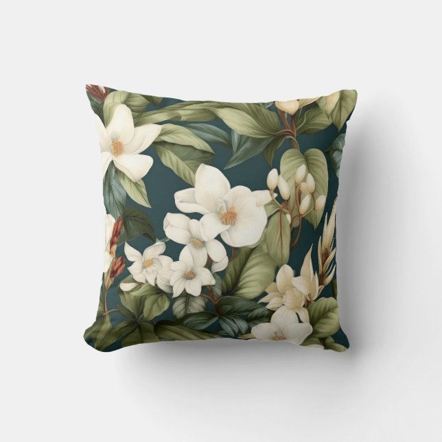 Schönes klassisches Blumenmuster Kissen (Vorderseite)