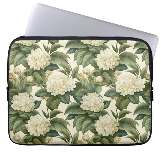 Schönes klassisches Blumenmuster Laptopschutzhülle (Vorderseite)