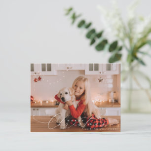 Schönes, kluges Weihnachtsskript-Foto Postkarte