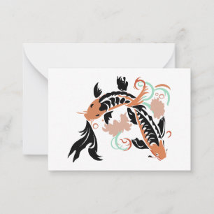 Schönes Koi-Design Mitteilungskarte