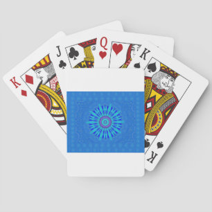 Schönes königsblaues Mandala-Kunstposter Spielkarten
