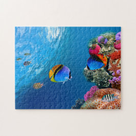 Schönes Korallenunterwasser-Rätsel Puzzle