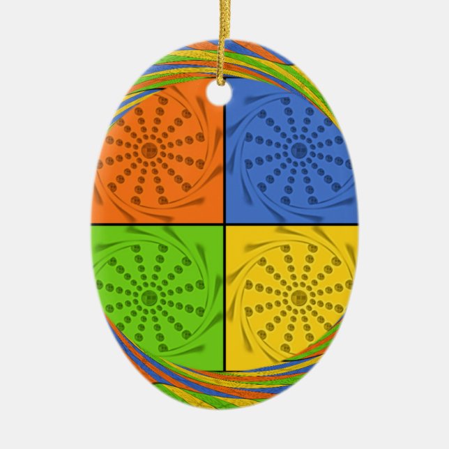 Schönes, kühnes ägyptisches Muster: Ein zauberhaft Keramikornament (Vorne)