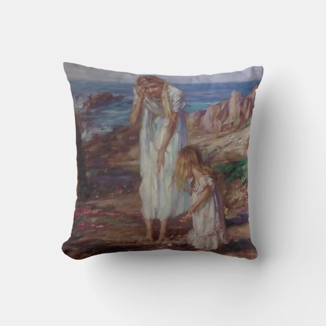 Schönes Kunstgewerbekissen Kissen (Vorderseite)