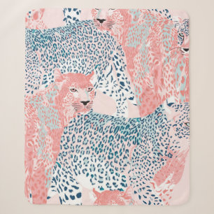 Schönes Kunstleopard nahtlos, abstrakt ein Sherpadecke