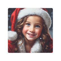 Schönes Lächeln Girl Santa Claus Skandinavien