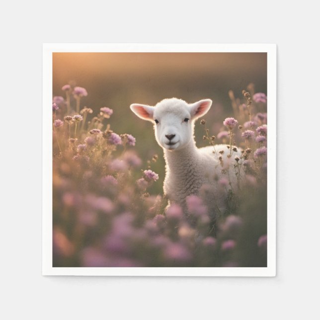 Schönes Lamm Serviette (Vorderseite)