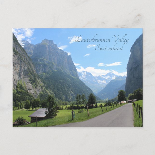 Schönes Lauterbrunnen Tal, Schweiz Postkarte (Vorderseite)