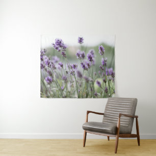 Schönes Lavendel-Feld Lila Tapisserie Wandteppich