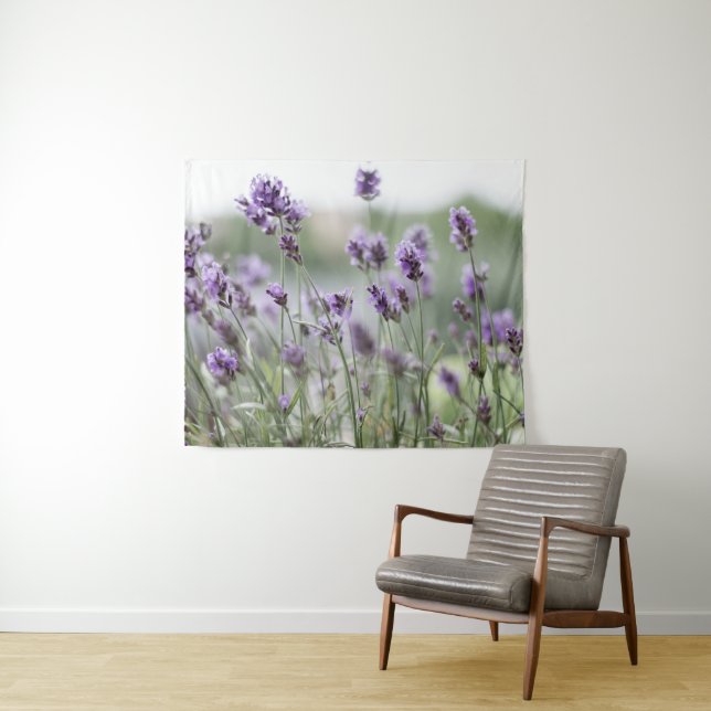 Schönes Lavendel-Feld Lila Tapisserie Wandteppich (Beispiel (Horizontal))
