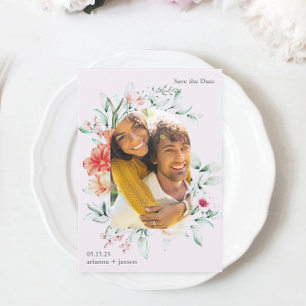 Schönes Lavendel Foto Hochzeit der Blumenarche Save The Date