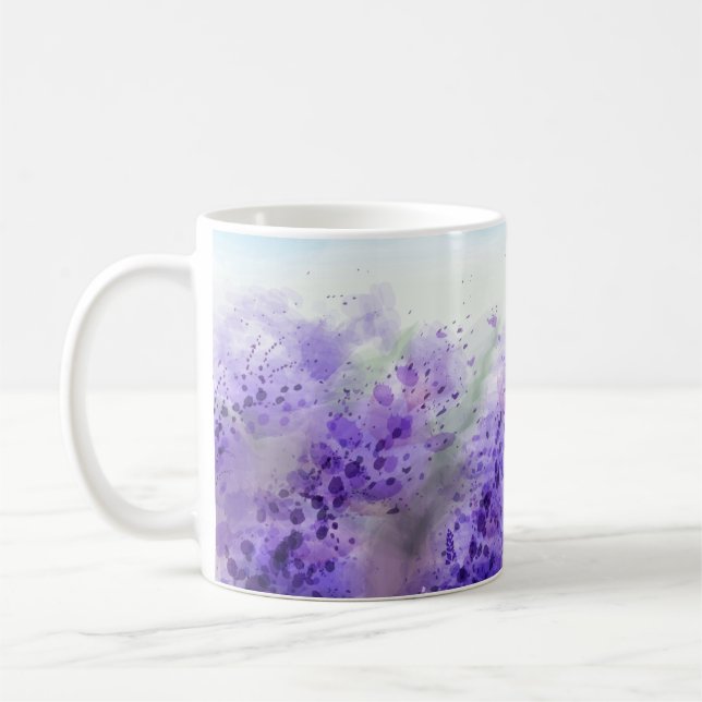 Schönes Lavendelfeld Kaffeetasse (Links)