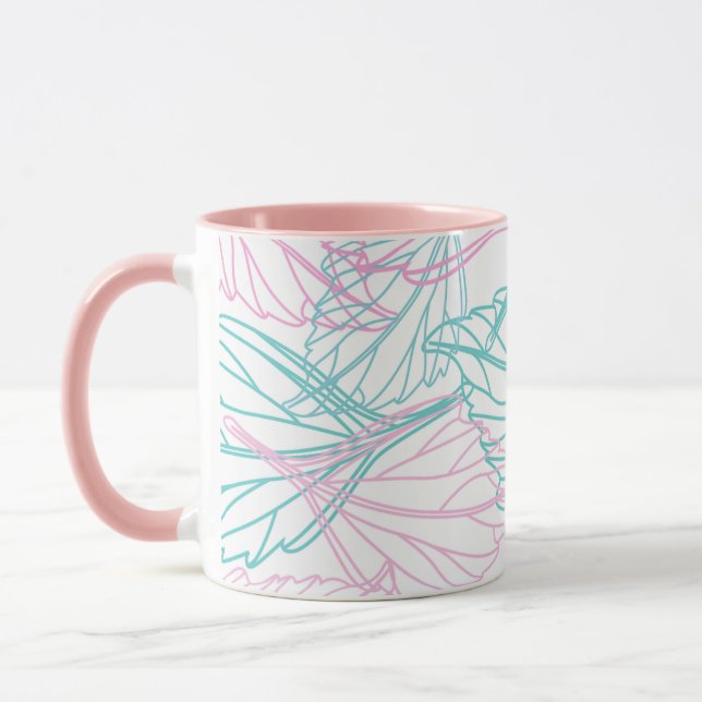 Schönes Leaf-Muster Tasse (Links)