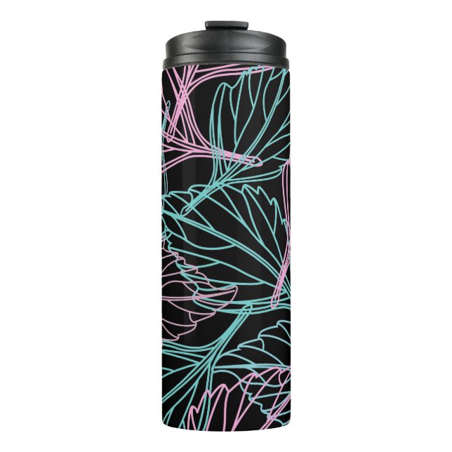 Schönes Leaf-Muster Thermosbecher (Vorderseite)