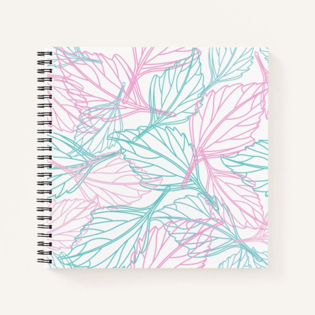 Schönes Leaf-MusterNotebook Notizbuch (Vorderseite)