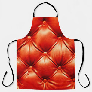 Schönes Ledersofa mit Knöpfen Schürze