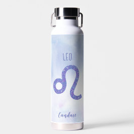 Schönes Leo Astrologie Zeichen Personalisiert Lila Trinkflasche