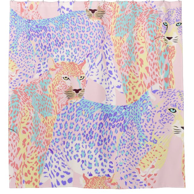Schönes Leopard Seamless Musterbeispiel Ar Duschvorhang (Vorderseite)