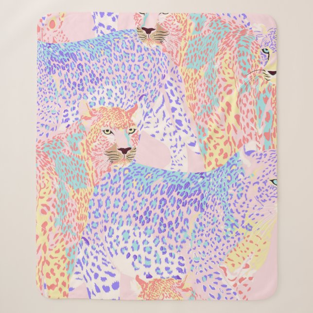 Schönes Leopard Seamless Musterbeispiel Ar Sherpadecke (Vorderseite)