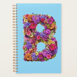 Schönes Letter B Floral Notebook Planer