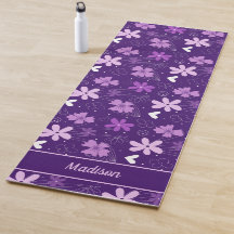 Schönes Lila Floral Daisy Blume Monogramm