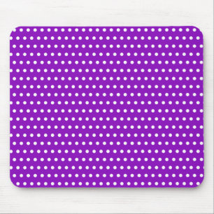 Schönes Lila mit kleinen weißen Polka-Punkten Mousepad