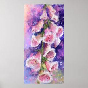 Schönes Lila Pink Blume Poster