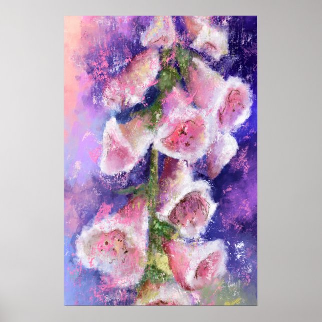 Schönes Lila Pink Blume Poster (Vorne)