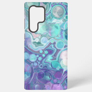 Schönes lila und blaues abstraktes Faux-Marmor Samsung Galaxy Hülle