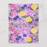 Schönes lila Vintage-Blumenmuster
