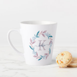 Schönes Lilac-Aquarell-Blumenmuster Milchtasse