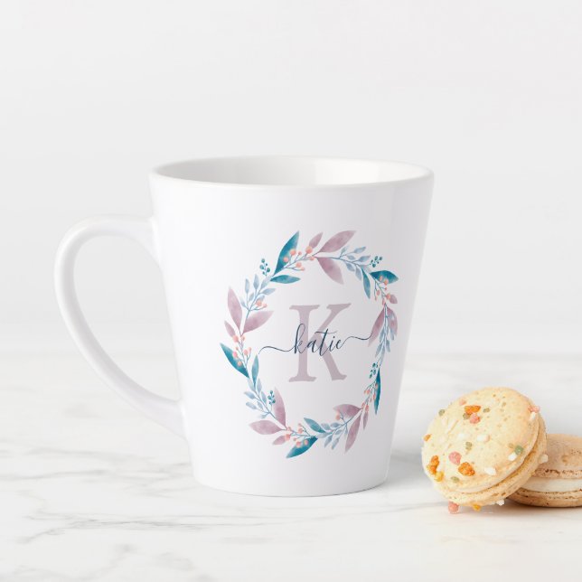 Schönes Lilac-Aquarell-Blumenmuster Milchtasse (Beispiel)