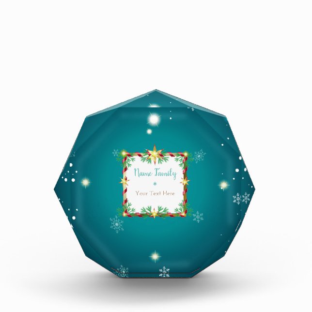 Schönes, lustiges Design mit Winterurlaub Weihnach Fotoblock (Vorderseite)