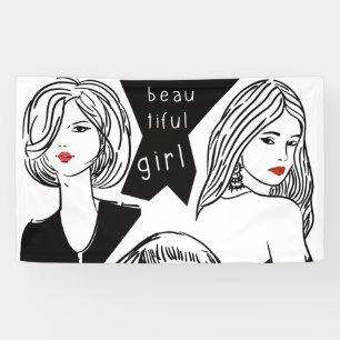 schönes Mädchen Banner