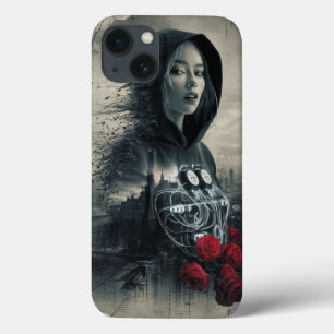 Schönes Mädchen-Design mit schwarzem Hoodi i iPhon Case-Mate iPhone Hülle