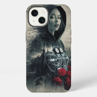 Schönes Mädchen-Design mit schwarzem Hoodi i iPhon iPhone 13 Hülle