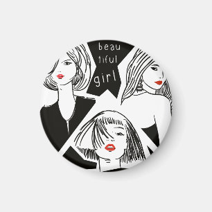 schönes Mädchen Magnet