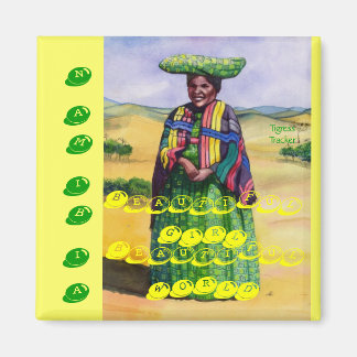 Schönes Mädchen, schöne Welt, Namibia Magnet