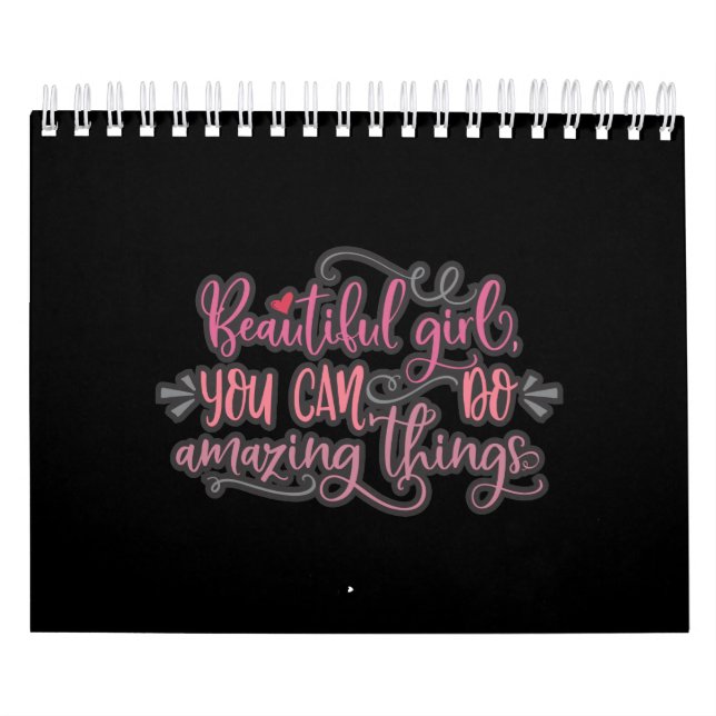 Schönes Mädchen Sie können Phantastischen Dinge tu Kalender (Titelbild)