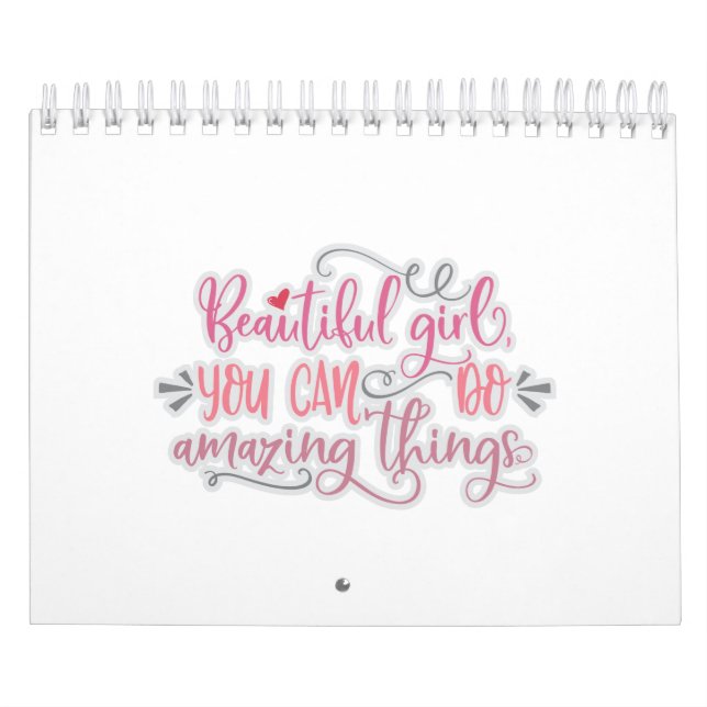 Schönes Mädchen Sie können Phantastischen Dinge tu Kalender (Titelbild)