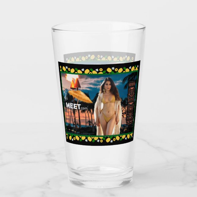 Schönes Mädchen TikiMeet.com Tumbler Glass (Vorderseite)