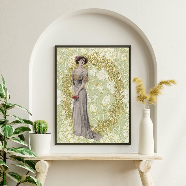 Schönes Mädchen und Blume Dekoupage Tissue Paper Seidenpapier (Von Creator hochgeladen)