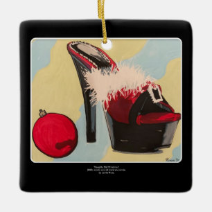 Schönes Mädchen Weihnachten 2020 Malerei auf ein Keramikornament