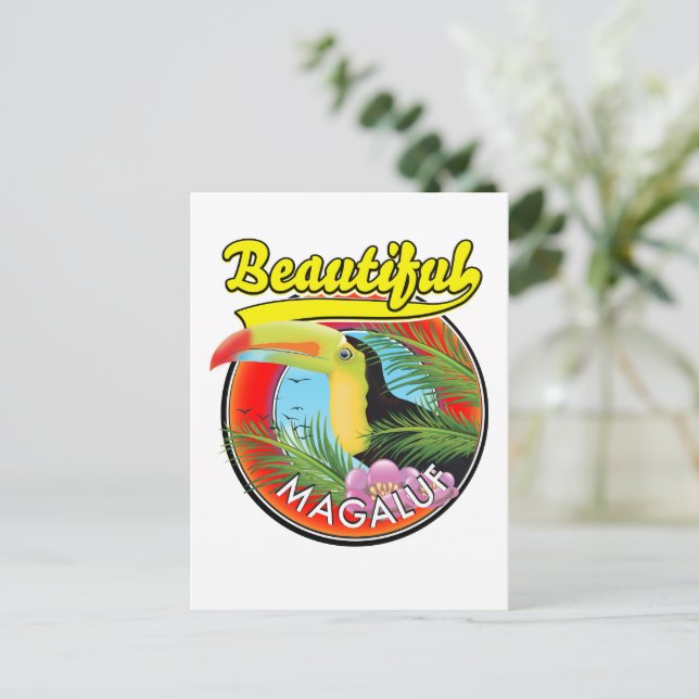 Schönes Magaluf, Toucan-Logo Postkarte (Stehend Vorderseite)