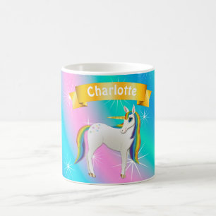 Schönes magisches Einhorn mit Regenbogenmane Kaffeetasse